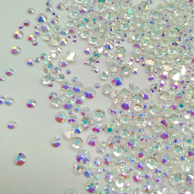 DIY Acrylic Nail Decoration Supplies: 1440 Flatback Rhinestones In